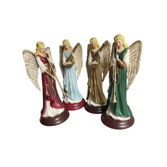 Enesco Angels Set Of 4 Resin Figures Vintage 6.5” - Picture 6 of 6
